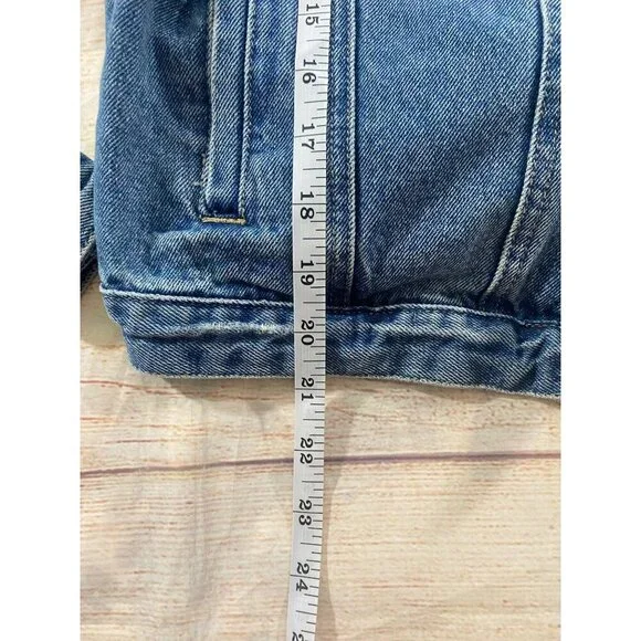 KanCan Women's Blue Denim Tribe Co Ed Cheer Button Front Denim Jacket - XL - Picture 10 of 15